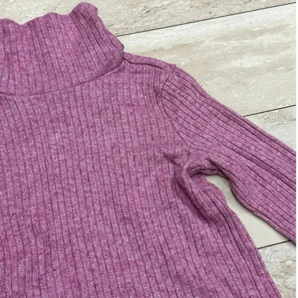 Old Navy Purple Ribbed Turtleneck 4T